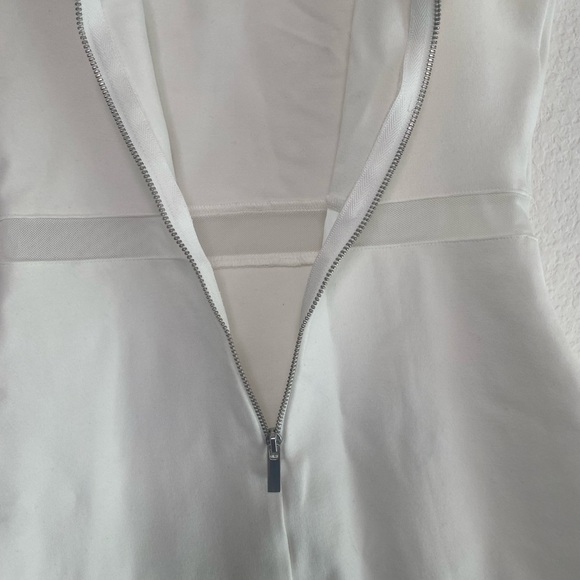 *USED french connection white mesh dress size 2 - Picture 4 of 5